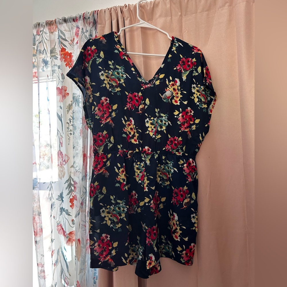 Silky Floral Romper